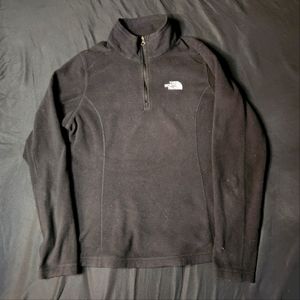 The North Face 1/4 Zip Fleece Pullover Womens Small Black